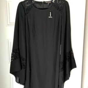 Size 8 Express black dress with wide sleeves